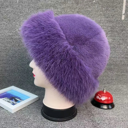 Thicken Plush Warm Fur Hat for women Fluffy Beanie winter Warm Thick Hat Mongolian Caps for Cold Weather Snow Caps - image 7