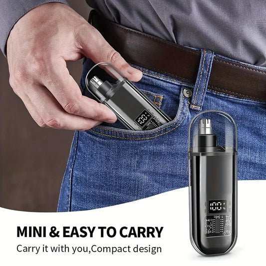 Nose Ear Hair Trimmer for Men - USB C Rechargeable Portable Fast Charge, Compact Grooming Kit - image 2