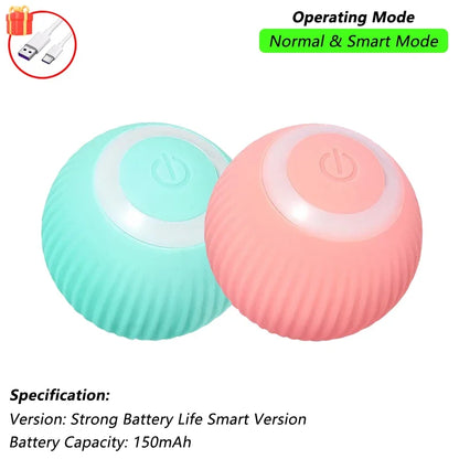 iLMH 1/2 PCS Cat Interactive Ball Toy Automatic Rolling Ball Faux Tail Rechargeable Smart Pet Electric Toy Pet Toy Imitate M…
