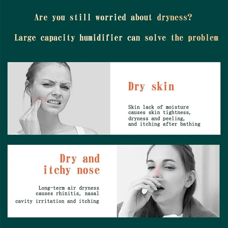 Large Capacity Dual Spray Humidifier Usb Home Bedroom 2L Silent Water Replenisher Air Purifier Wireless Water Diffuser Offic…