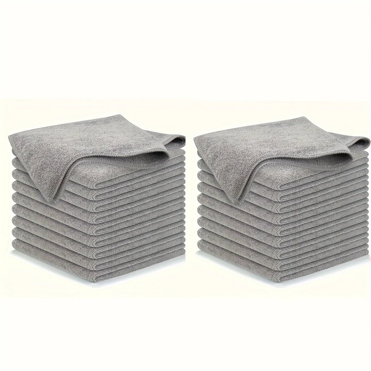 5/10/20pcs Kitchen Towel, Ultra-fine Fiber Light Gray Cleaning Cloth Set, Absorbent, Soft And Stain-removing Cloth - image 16
