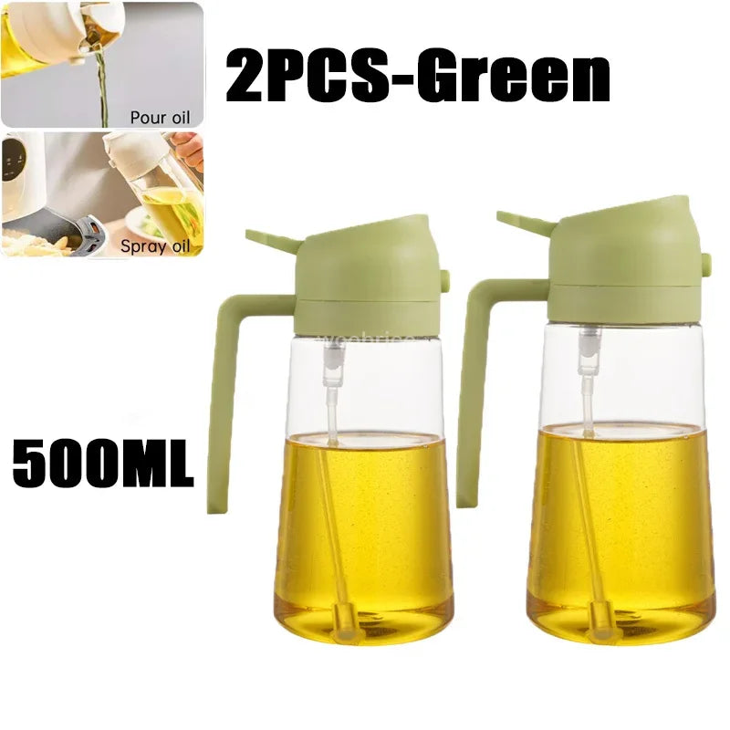 2in1 Kitchen Spray Oil Dispenser Oil Sprayer Polisher Or Only Brush Spray for Air Fryer Salad Grilling Roasting Cooking Kitc…