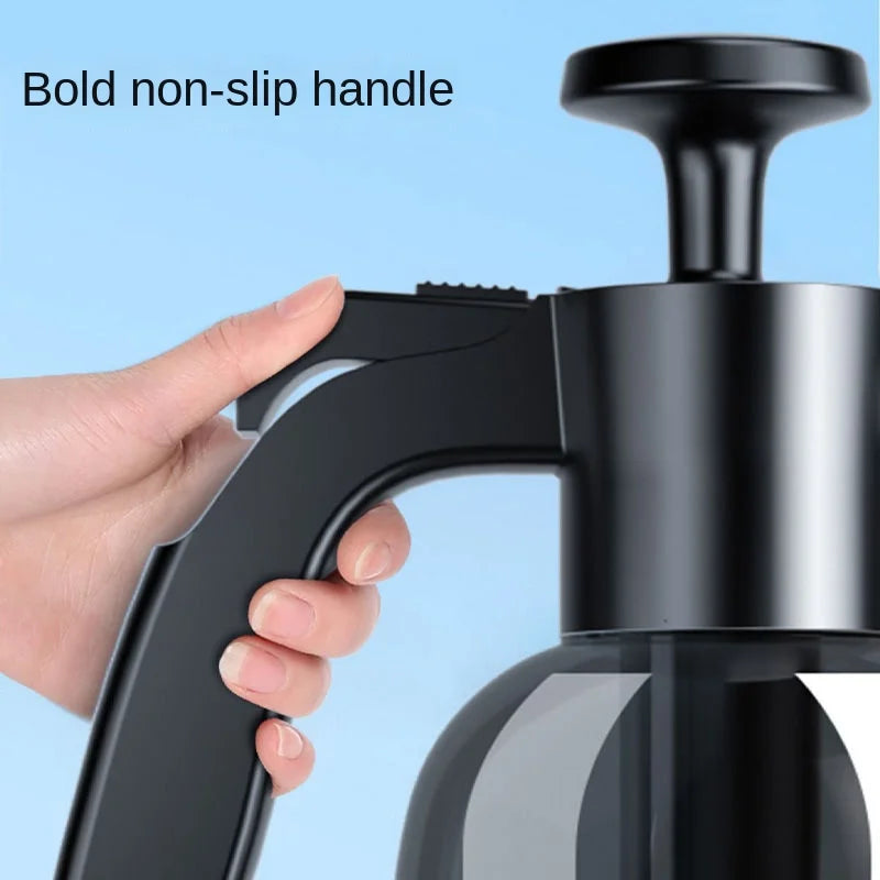 2L Hand Pump Foam Sprayer with 3 Types of Nozzle Hand Pneumatic Foam Cannon Snow Foam Car Wash Spray Bottle Car Window Clean…