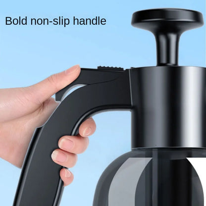 2L Hand Pump Foam Sprayer with 3 Types of Nozzle Hand Pneumatic Foam Cannon Snow Foam Car Wash Spray Bottle Car Window Clean…
