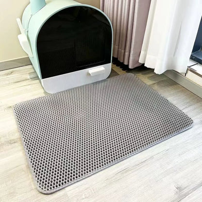 Extra Large Cat Litter Mat Heavy Duty Waterproof 2 Layer Non Slip Washable Pet Floor Protector Litter Box Sand Stopper - ima…