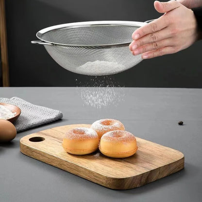 1/3/4Pcs/Set Stainless Steel Wire Fine Mesh Oil Strainer Flour Colander Sieve Sifter Pastry Baking Tools Kitchen Accessories…