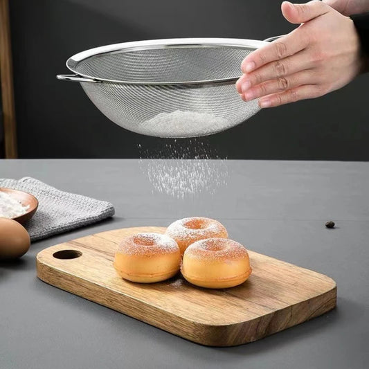 1/3/4Pcs/Set Stainless Steel Wire Fine Mesh Oil Strainer Flour Colander Sieve Sifter Pastry Baking Tools Kitchen Accessories…