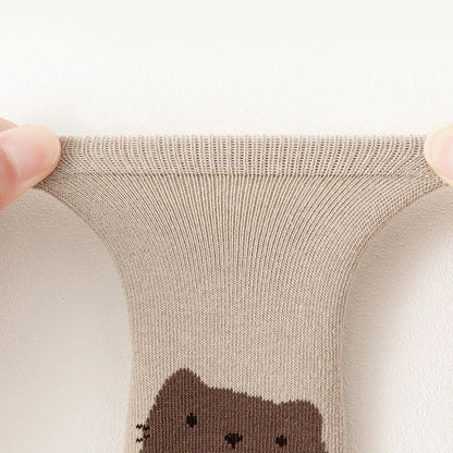 6 Pairs Kids Non-Slip Socks Cute Cartoon Fox and Bear Pattern Childrens Boys Girls Floor Socks Comfortable for Toddler - ima…