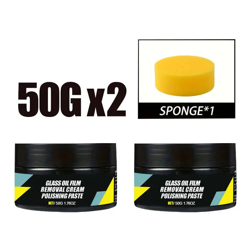 Car Glass Polish Coating Kit for Windshield Oil Film Removal Paste Car Glass Water Repellent Anti Rain Hydrophobic Cleaning…