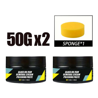 Car Glass Polish Coating Kit for Windshield Oil Film Removal Paste Car Glass Water Repellent Anti Rain Hydrophobic Cleaning…