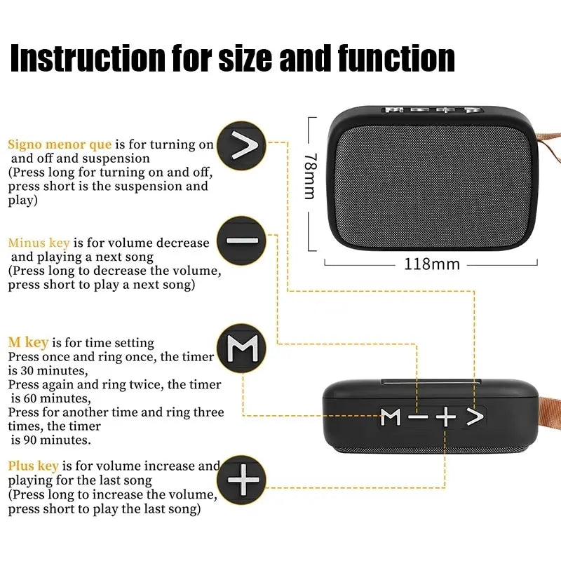 Portable Speakers Outdoor Bluetooth 5.0 Mini Oxford Loudspeaker Wireless Column 3D Stereo Music Player Surround Hifi Sound B…