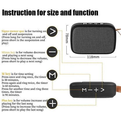 Portable Speakers Outdoor Bluetooth 5.0 Mini Oxford Loudspeaker Wireless Column 3D Stereo Music Player Surround Hifi Sound B…