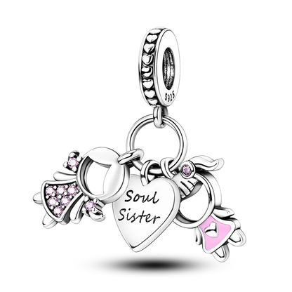 2026 Hot Sale Charms Bead 925 Sterling Silver Pink Butterfly Luminous Firefly Dangle Fit Bangle Bracelet Necklace DIY Jewelr…