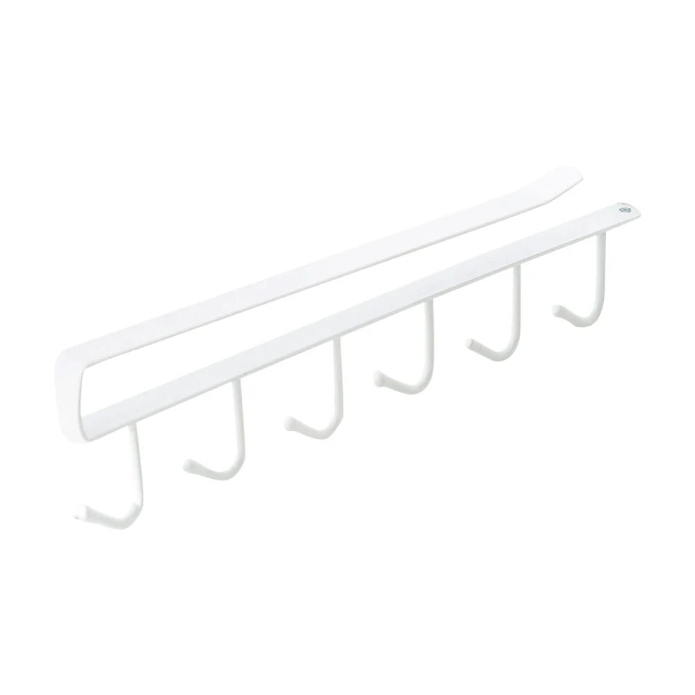 Multifunction 6 Hook Coffee Cup Mug Holder Black White Hooks Shelf Multifunction Kitchen Cabinet Sundries Organizer Storage…