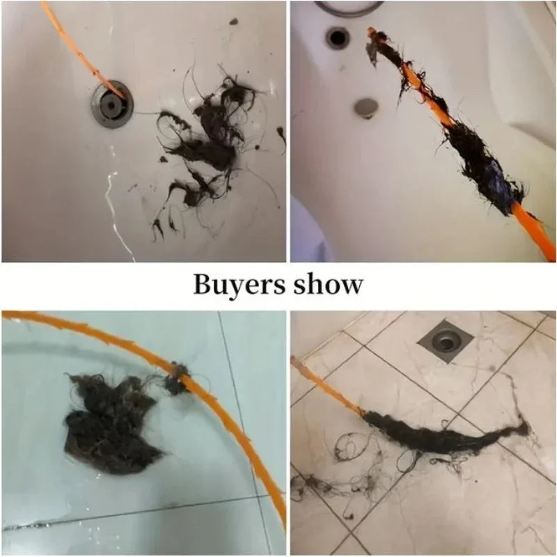 10/5/3PCS Drainage Blockage Remover Shower Clean The Sink Snake Bathroom Accessories Hair Blockage Garbage Sewer Dredging To…