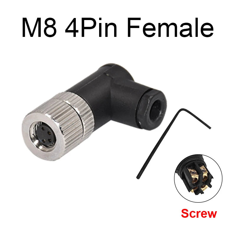 M8 Sensor Connector Waterproof Male&Female Plug Straight Angle Screw Threaded Coupling 3Pin 4Pin - image 16