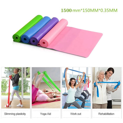 Yoga Elastic Bands Portable Pilates Hip Circle Expander Bands Latex Tension Gym Family Strength Training Resistance Belt - i…