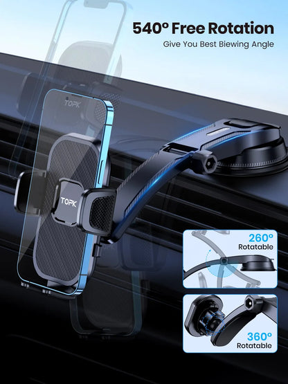 TOPK Car Phone Holder Gravity Stand for iPhone Xiaomi Samsung Car Mobile Support for Dashboard Windshield Air Vent Phone Mou…