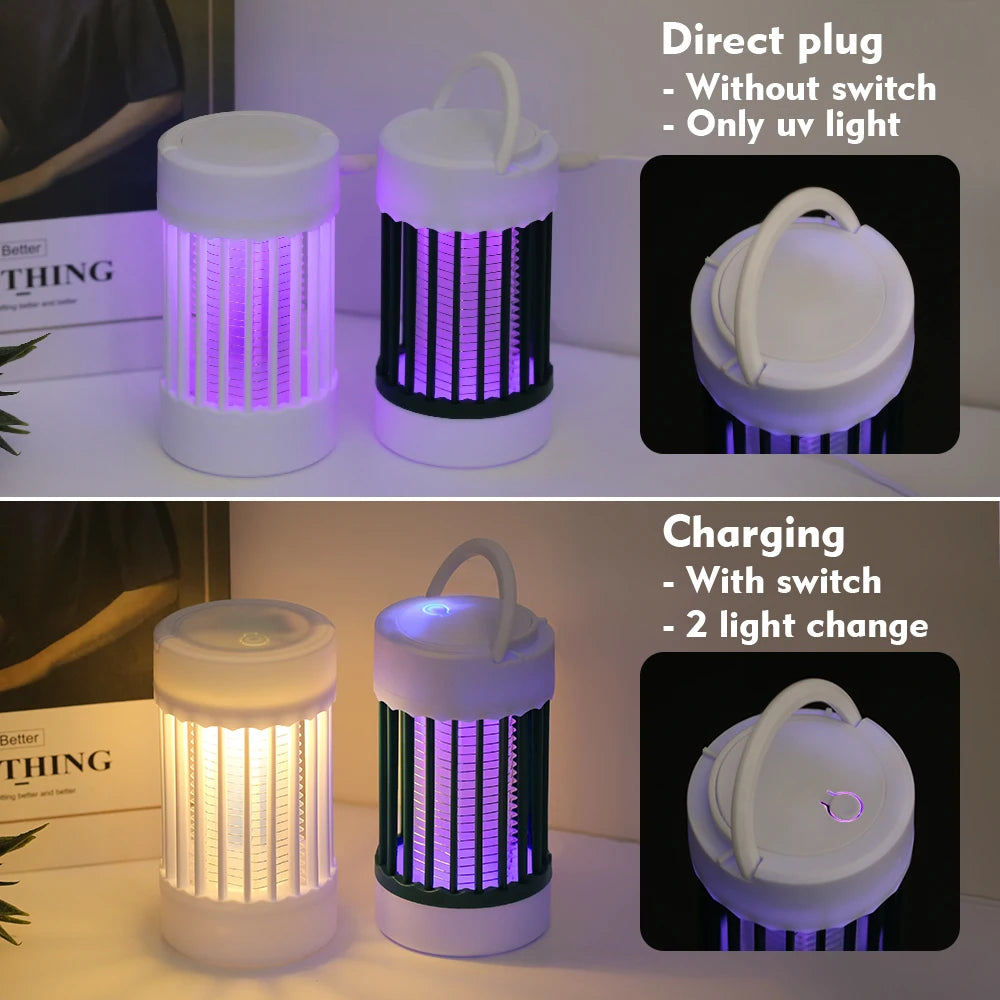 Electric Mosquito Killer Lamp UV Light Bug Zapper Trap USB 5V Summer Fly Swatter Insect Killer Light Camping - image 3