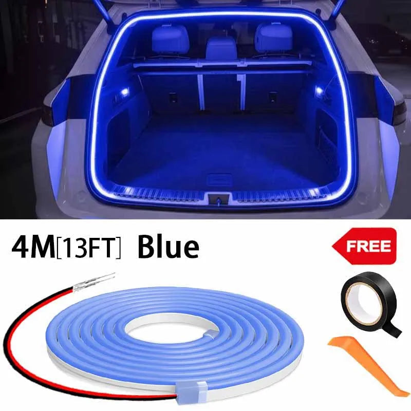 Car High Brightness Trunk Lighting Ambient Light Interior Decoration LED Wiring Free Automatic Sensing Tailgate Light Strip…