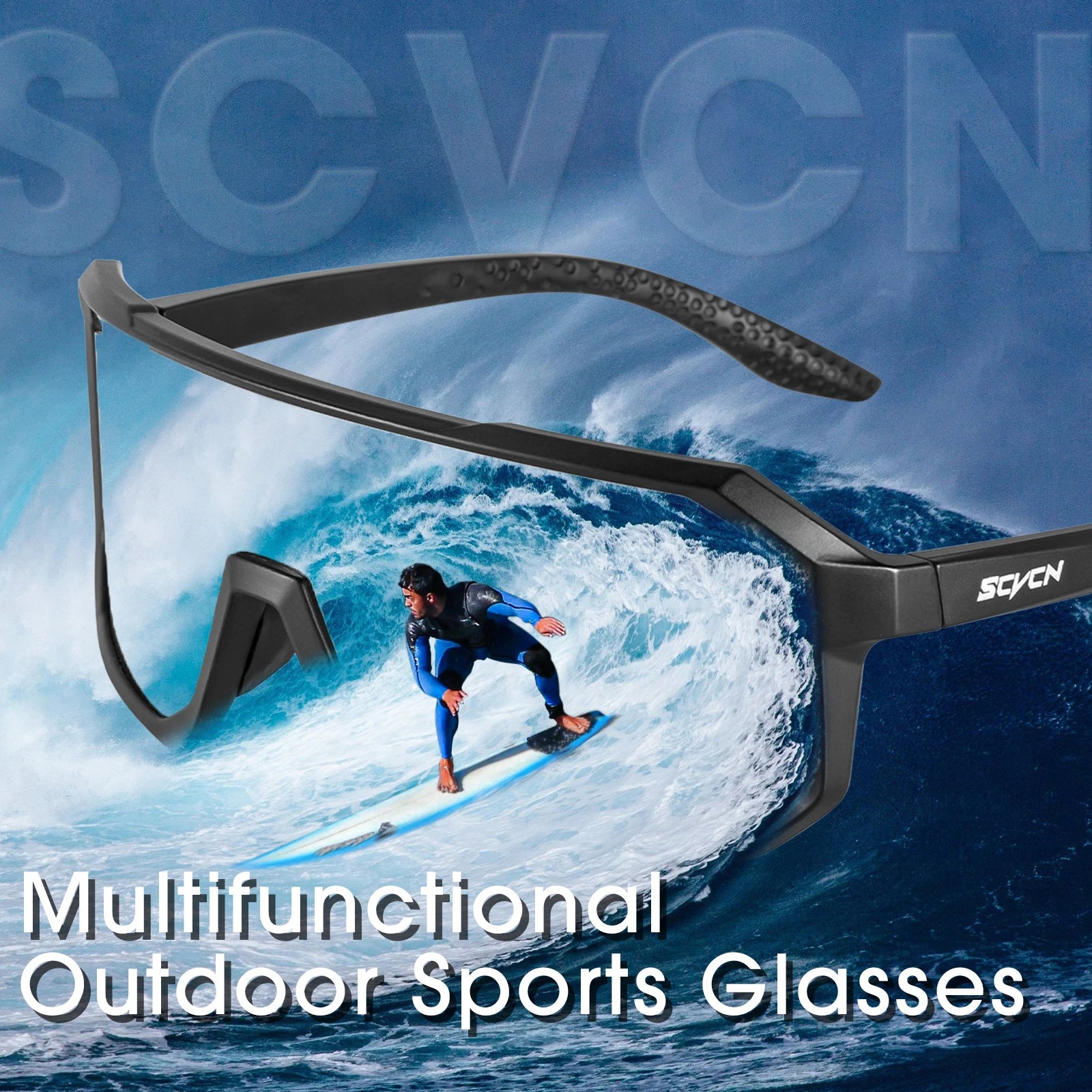 SCVCN Men bicycle Cycling Sunglasses Woman MTB road bike Driving Goggles Outdoor Sports running Glasses UV400 Hiking Eyewear…