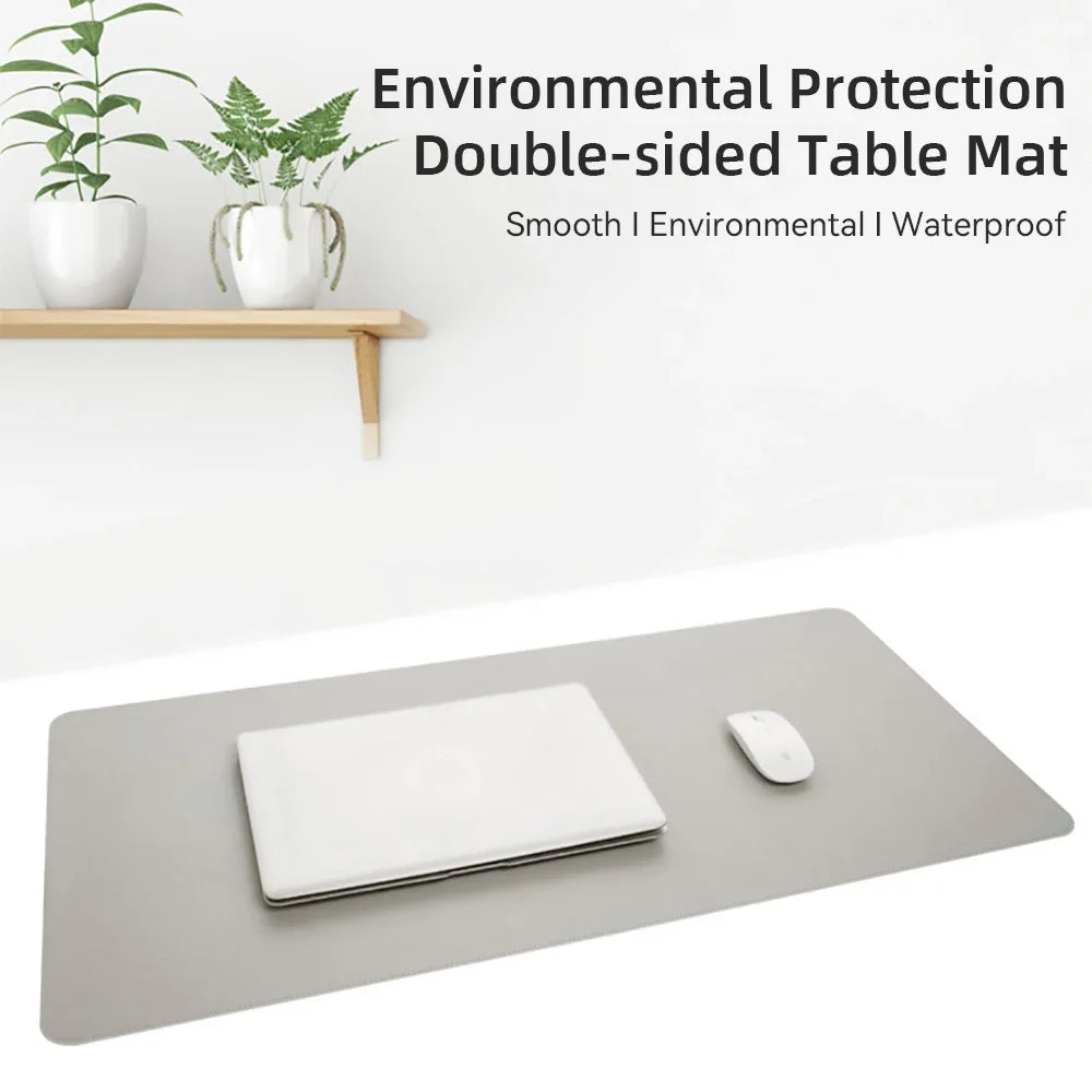 1 Pcs Large Size 600*300mm Office Desk Protector Mat PU Leather Waterproof Mouse Pad Desktop Keyboard Desk Pad Gaming Mousep…