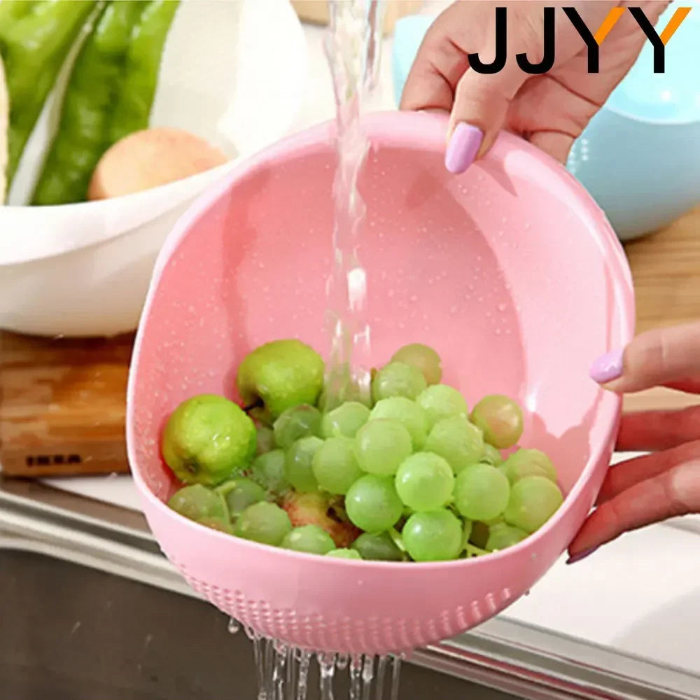 Kitchen Sink Drainer Plastic Colander with Handle Rice Strainer Bowl Kitchenware Basket Sieve Cooking Utensils - image 3