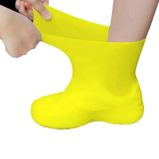 1 Pair Latex Waterproof Shoe Covers Lip-Resistant Rubber Rain Boot Rain Gear Overshoes Accessories for Outdoor Rainy Day - i…
