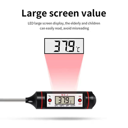 -50-300℃ Digital Food Thermometer For Meat Kitchen Cooking Water Milk Food Probe Temperature Meter BBQ Electronic Oven Tool…
