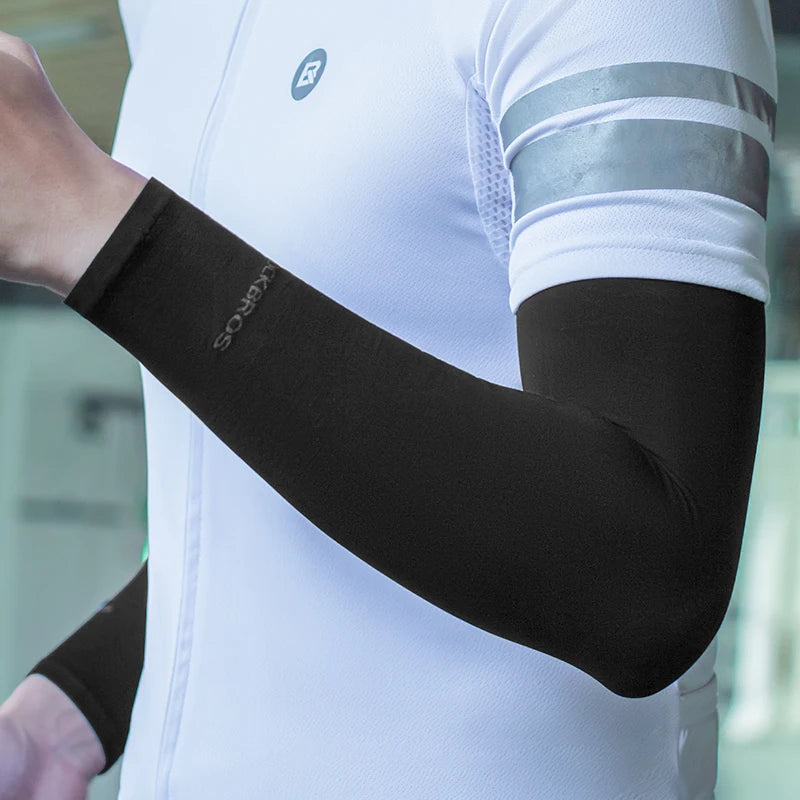ROCKBROS Ice Silk Bicycle Sleeves Summer Breathable Cycling Arm Protection Outdoor Sun UV Protect Sports MTB Road Bike Sleev…