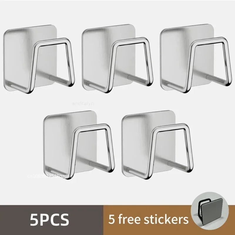 1/3/6pcs Stainless Steel Sink Sponge Rack For Sponge Steel Wire Ball Draining Paste The Inner Wall Of The Sink Kitchen Suppl…
