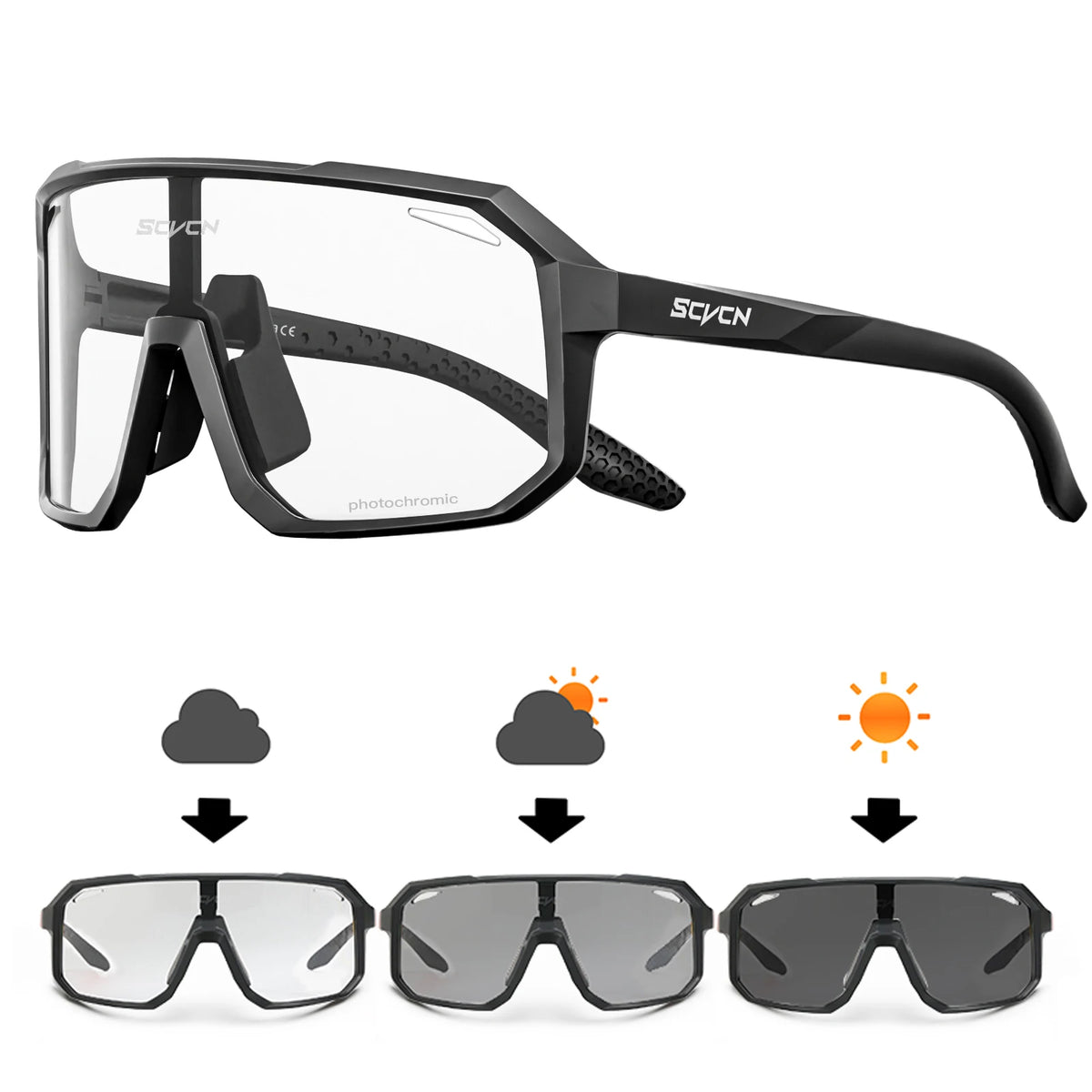 SCVCN New Cycling Glasses Bike Sunglasses Men UV400 Eyewear Outdoor Sports MTB Goggles Bicycle Women Riding Hiking Sunglasse…