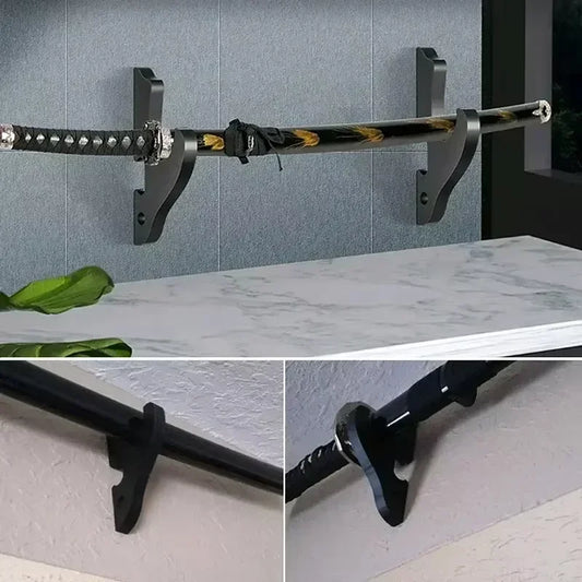 Wall Katana Sword Shelf Support Wooden Real Japanese Katana Samurai Sabre Wall Storage Rack Knife Display Holder Home Organi…