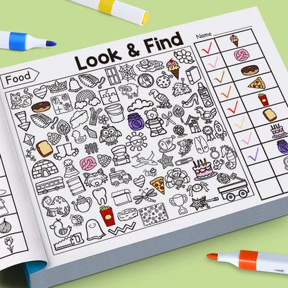 Children's Search for Items Game, Enhance Visual Perception, Fun Coloring Book, Focus and Attention, Handwriting Exercise Bo…