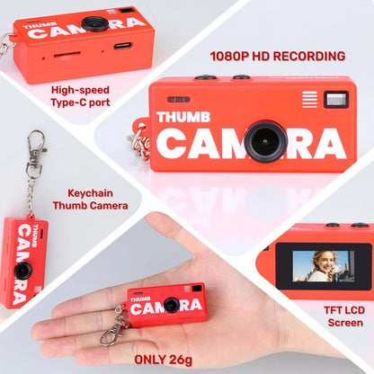 Magecam Digital Camera 0.96 Inch Keychain Camera Retro Support Memory Card 1080P Very Small Camcorder Video Recorder with Fl…