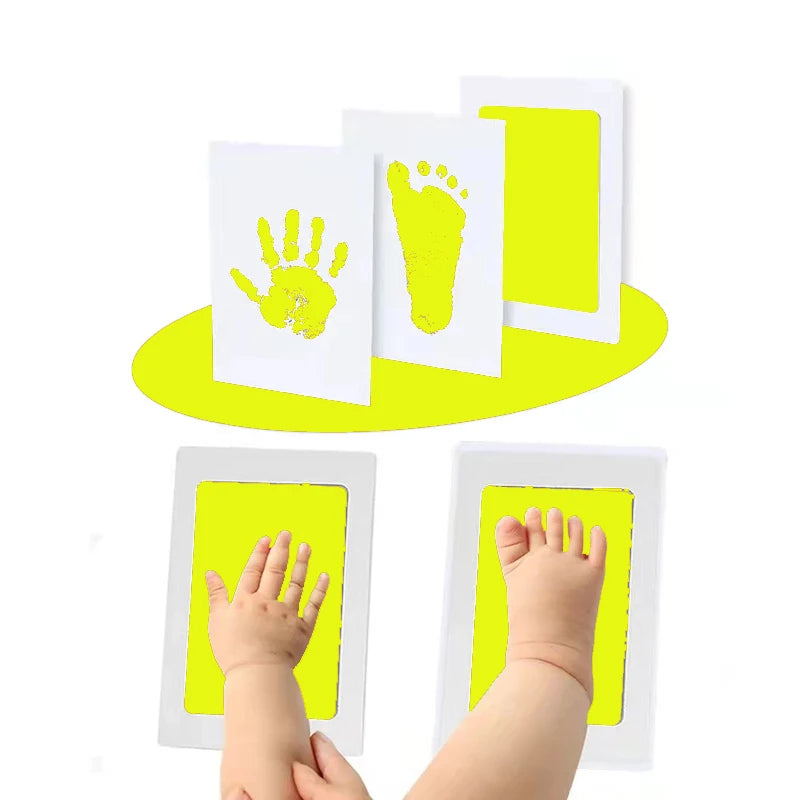 Newborn Baby DIY Hand And Footprint Kit Ink Pads Photo Frame Handprint Toddlers Souvenir Accessories Safe Clean Baby Shower…