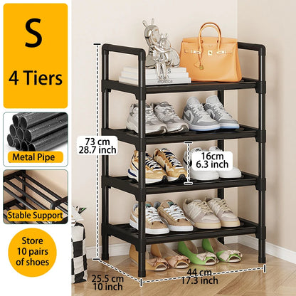 Multiple Layers Metal Shoe Rack, Large Capacity Shoe Organizer for Entryway, Closet, Garage, Shoe Shelf for Living Room - im…