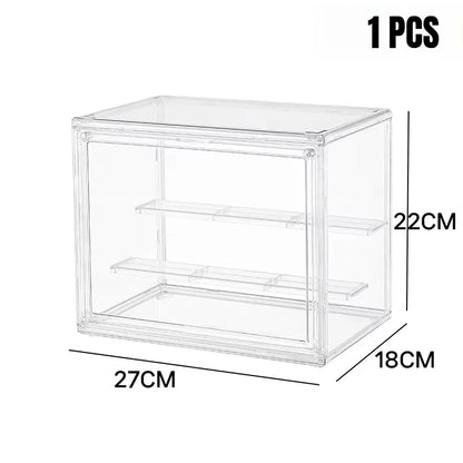 1/2/3/4PCS Acrylic Clear Display Storage Box for Fingures Foldable Display Case for Figurines Dolls Action Figure Organizer…
