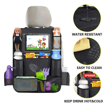 Car Backseat Organizer with Touch Screen Tablet Holder Auto Storage Pockets Cover Car Seat Back Protectors Car Accessories -…