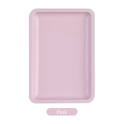 1PC Square Stainless Steel Cosmetic Storage Tray Nail Art Manicure Plate Tweezers Clippers Pens Container False Nails Dish T…
