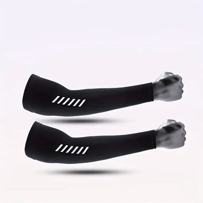 1 Pair Men's Lightweight Breathable Cooling Sports Sleeves Ice Silk Fabric Sweat-Absorbent for Cycling Fishing Running & Hik…