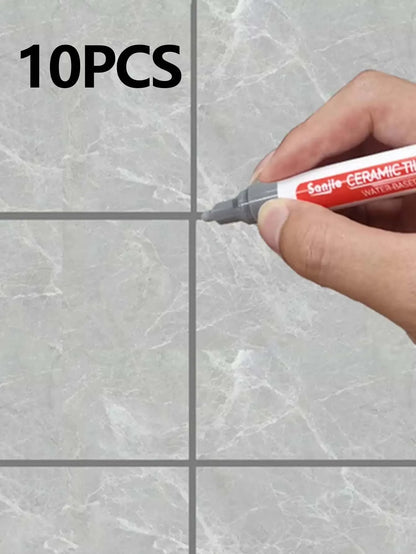 1/5/10/30PC Ceramic tile bathroom wall floor tile gap color repair anti-mildew waterproof whiteboard color repair pen - imag…