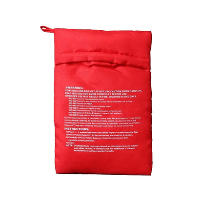 Microwave Potato Bag Reusable Express Microwave Potato Cooker Bag Baked Potato Cooker Perfect Potatoes 4 Minutes Red Baked P…