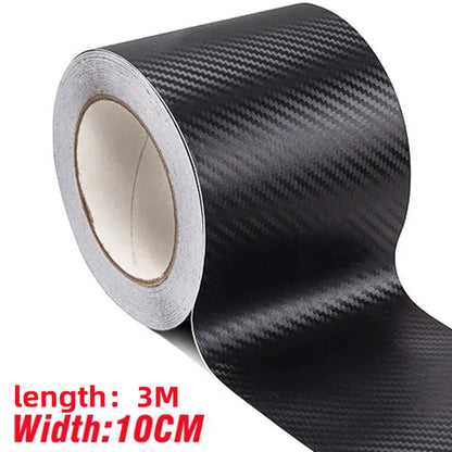 3D Nano Carbon Fiber Car Bumper Door Guard Protection Film 3m Car Door Sill Protector Sticker Black Waterproof Anti Scratch…
