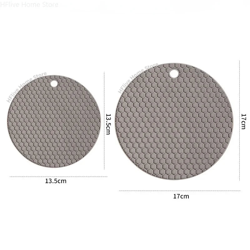 Table mat tool multifunctional kitchen silicone tableware mat, round anti slip coffee cup coaster, pot holder - image 5