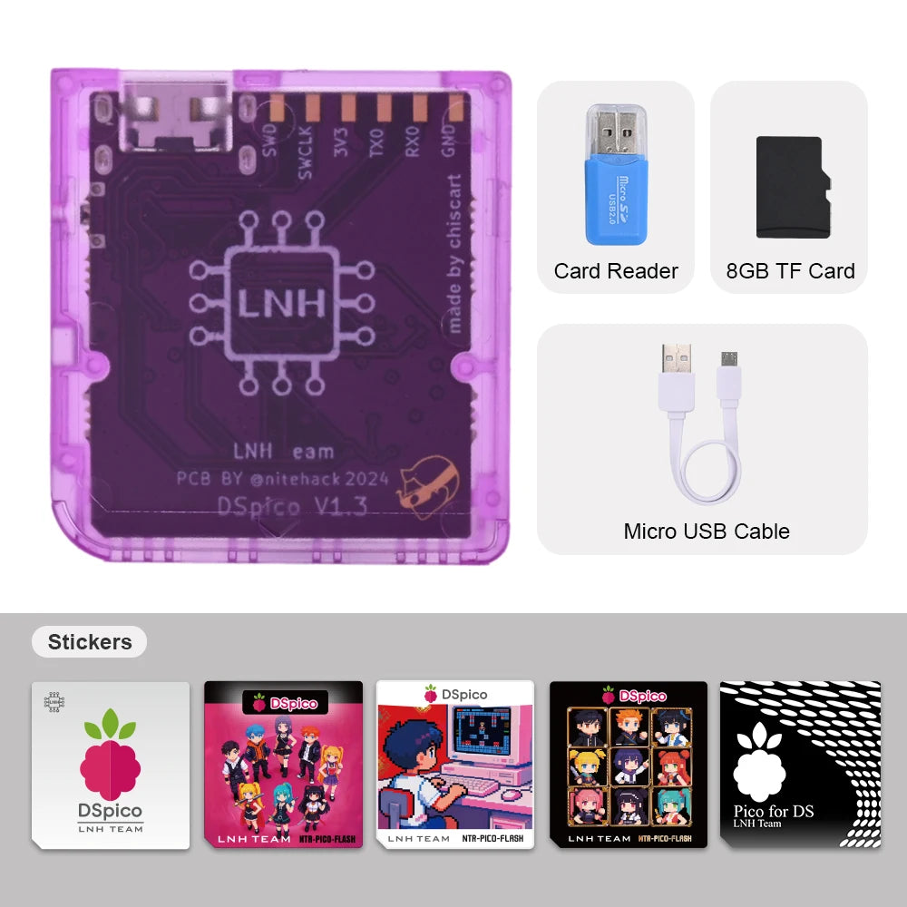 Chiscart DSpico Game Reader Cart Injection Molded Transparent Case with RP2040 MCU For NDS NDSL DSi 3DS Console - image 9