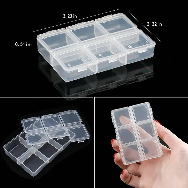 Transparent Plastic Storage Jewelry Box Compartment Adjustable Container For Beads Earring Box For Jewelry Rectangle Box Cas…