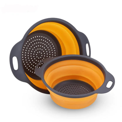 Silicone Vegetable and Fruit Cleaning and Drainage Basket Cleaning Basket 1PCS Folding Water Filter Net Kitchen Gadgets - im…