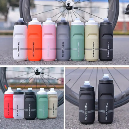 ThinkRider 620ml/750ml Bicycle Bottle MTB Road Bike Water Bottle Outdoor Sports Plastic Portable Large Capacity Drink Cyclin…
