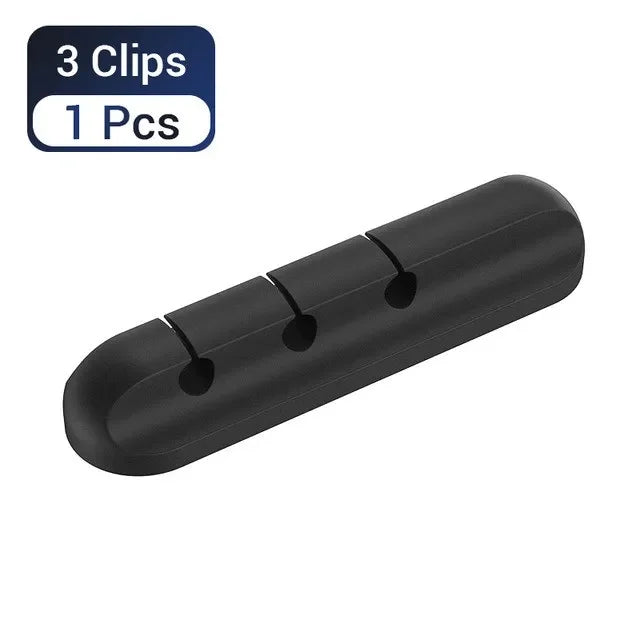 Silicone USB Cable Organizer USB Charging Cable Winder Desktop Tidy Management Clips Cable Holder For Mouse earphone Accesso…